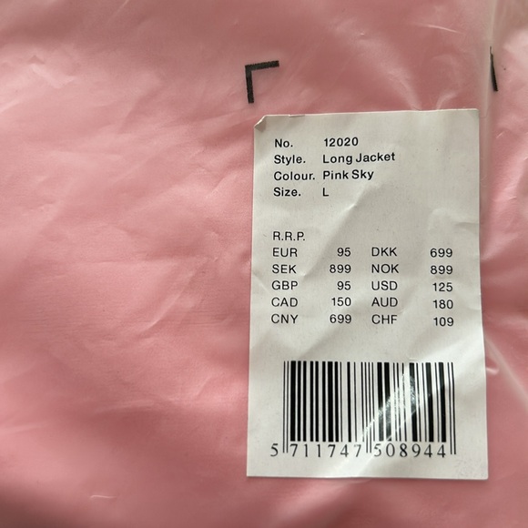 RAINS Pink Sky Long Jacket - Picture 9 of 10